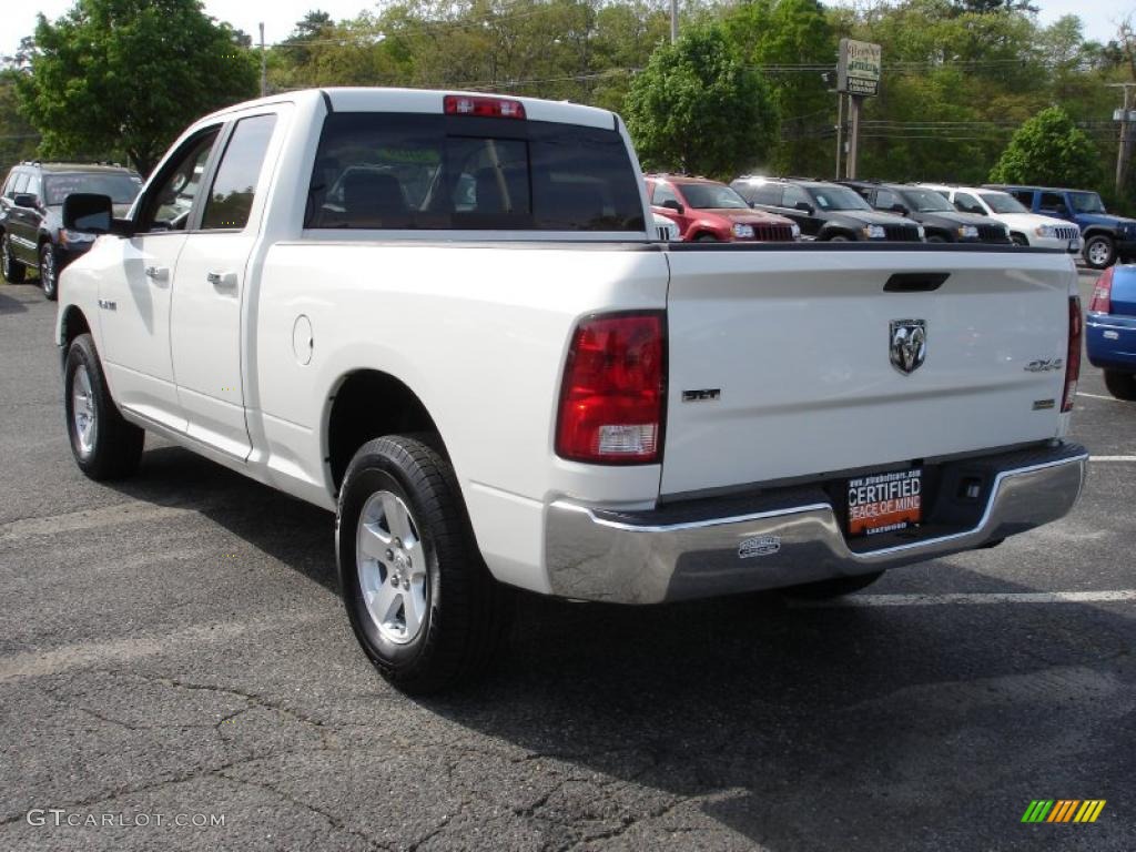 2009 Ram 1500 SLT Quad Cab 4x4 - Stone White / Dark Slate/Medium Graystone photo #6