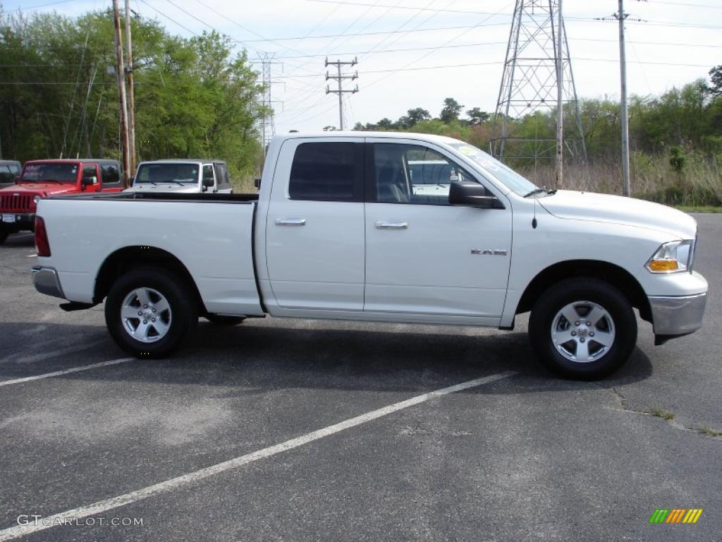 2009 Ram 1500 SLT Quad Cab 4x4 - Stone White / Dark Slate/Medium Graystone photo #7