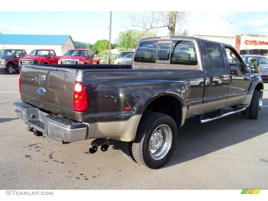 2008 F450 Super Duty Lariat Crew Cab 4x4 Dually - Dark Stone Brown Metallic / Tan photo #6