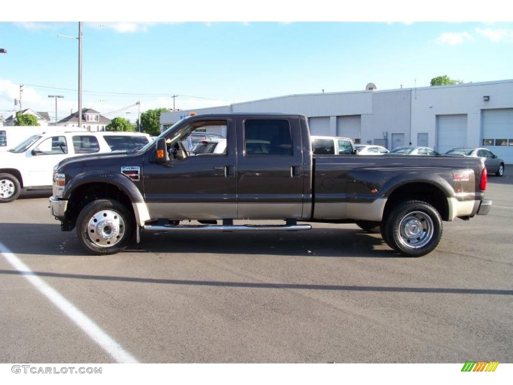 2008 F450 Super Duty Lariat Crew Cab 4x4 Dually - Dark Stone Brown Metallic / Tan photo #9