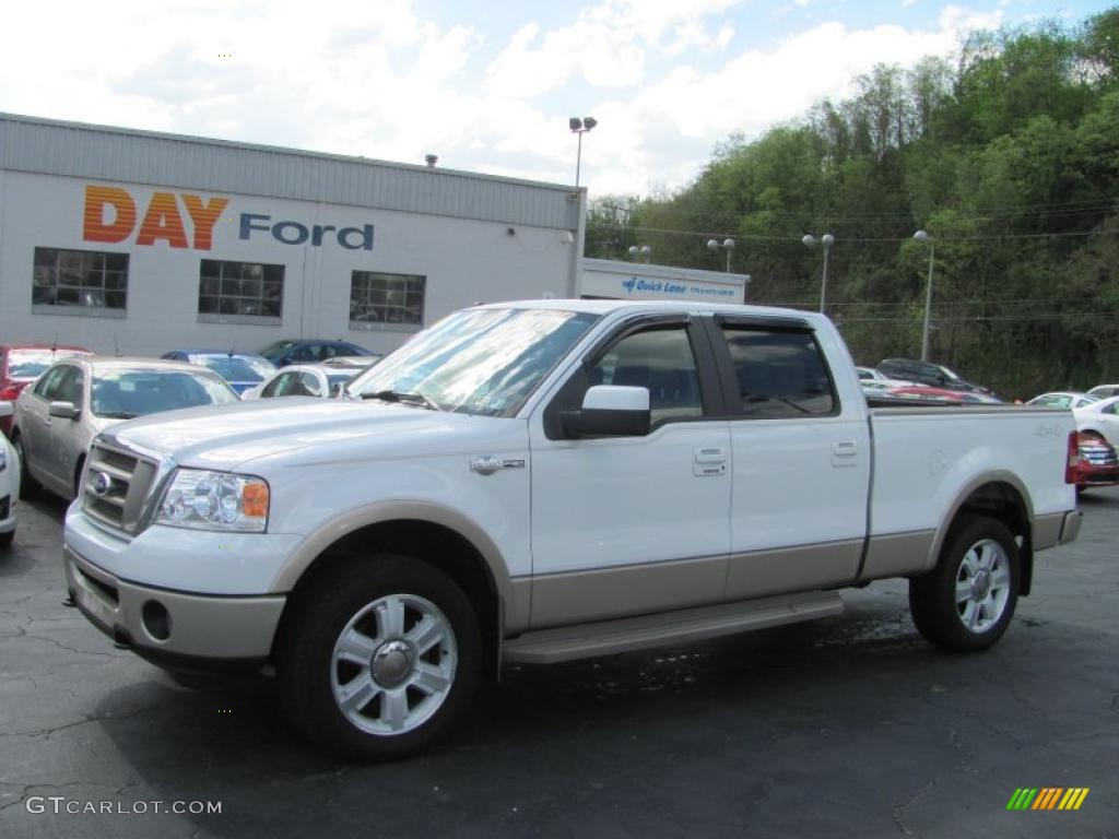 2007 F150 King Ranch SuperCrew 4x4 - Oxford White / Castano Brown Leather photo #1