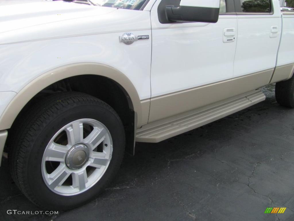 2007 F150 King Ranch SuperCrew 4x4 - Oxford White / Castano Brown Leather photo #3