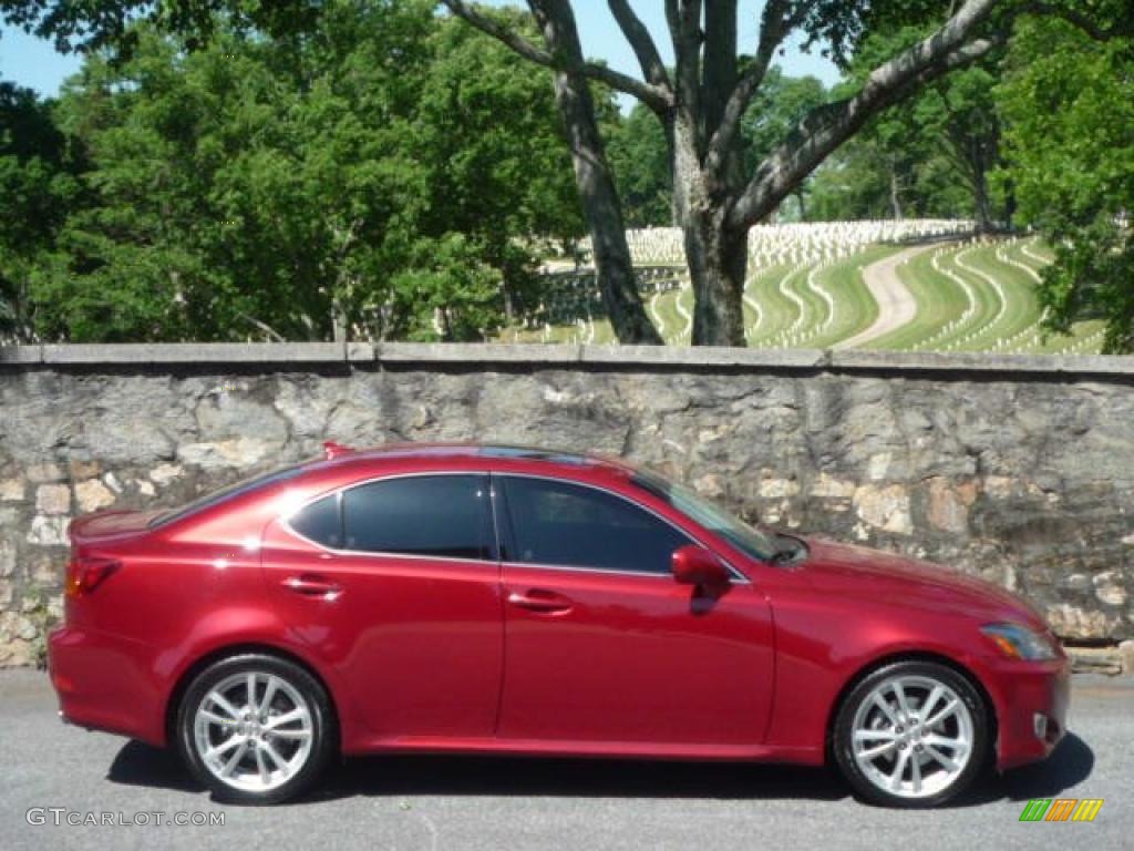 2008 IS 250 - Matador Red Mica / Black photo #2