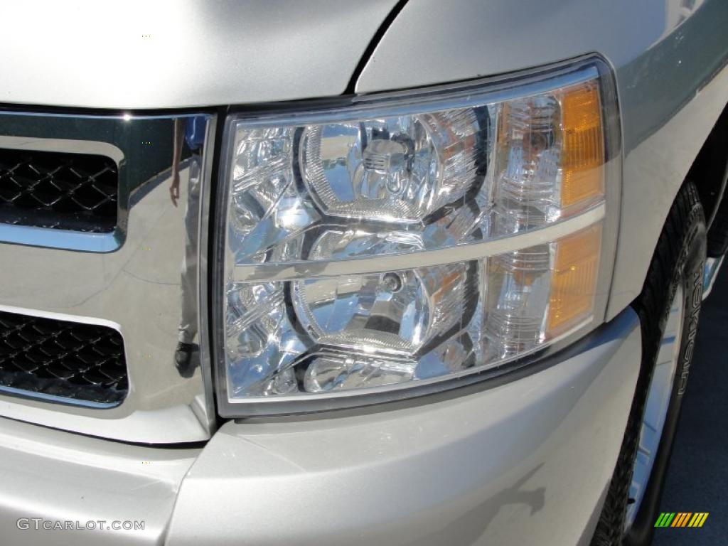 2008 Silverado 1500 LTZ Crew Cab 4x4 - Silver Birch Metallic / Ebony photo #10