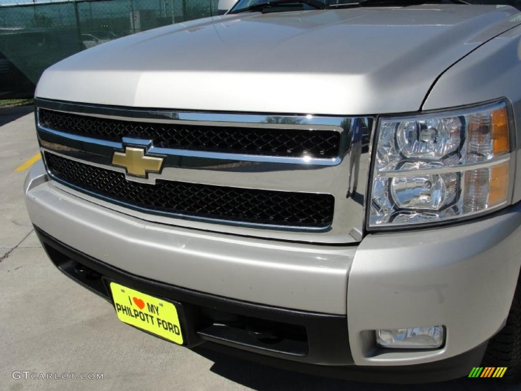 2008 Silverado 1500 LTZ Crew Cab 4x4 - Silver Birch Metallic / Ebony photo #13