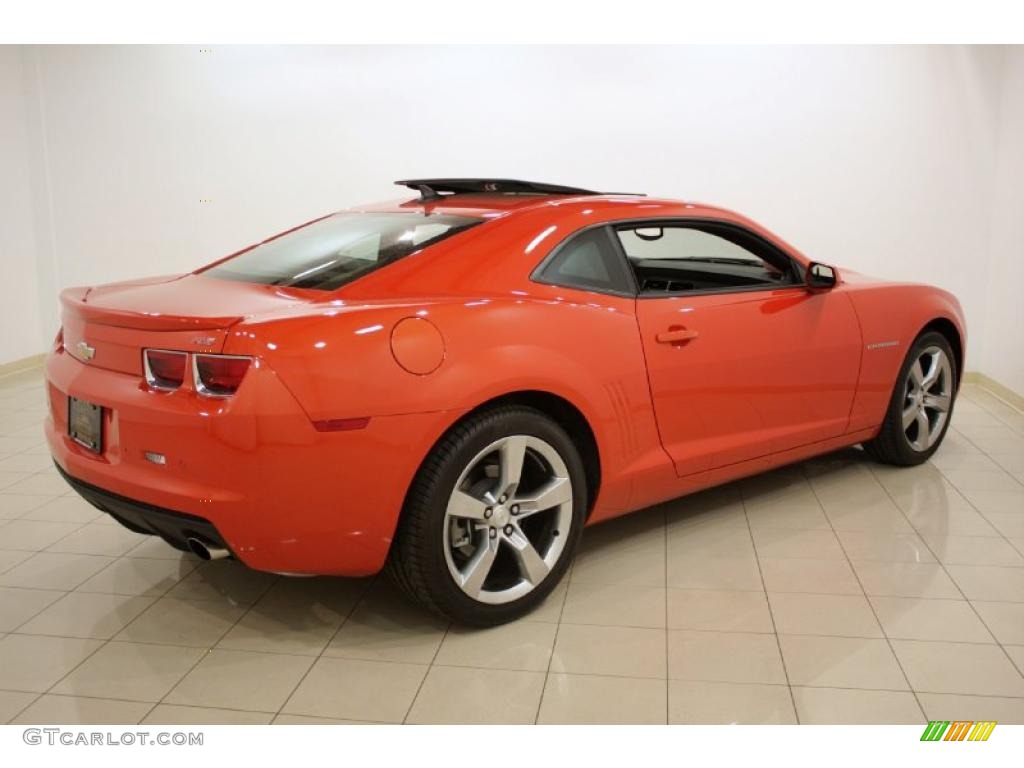 2010 Camaro LT/RS Coupe - Inferno Orange Metallic / Black photo #7