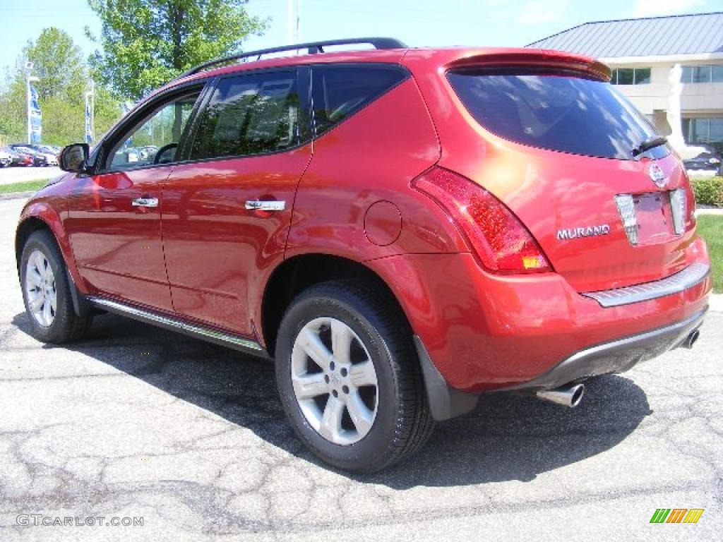 2006 Murano SL AWD - Sunset Red Pearl Metallic / Charcoal photo #3