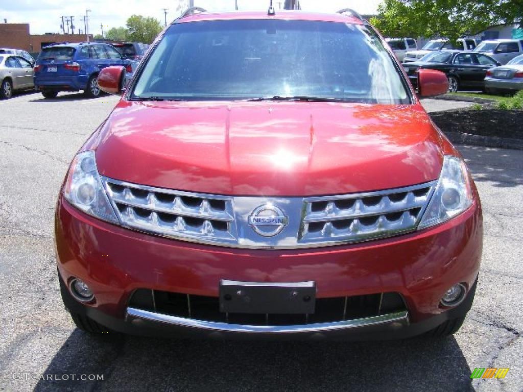 2006 Murano SL AWD - Sunset Red Pearl Metallic / Charcoal photo #8