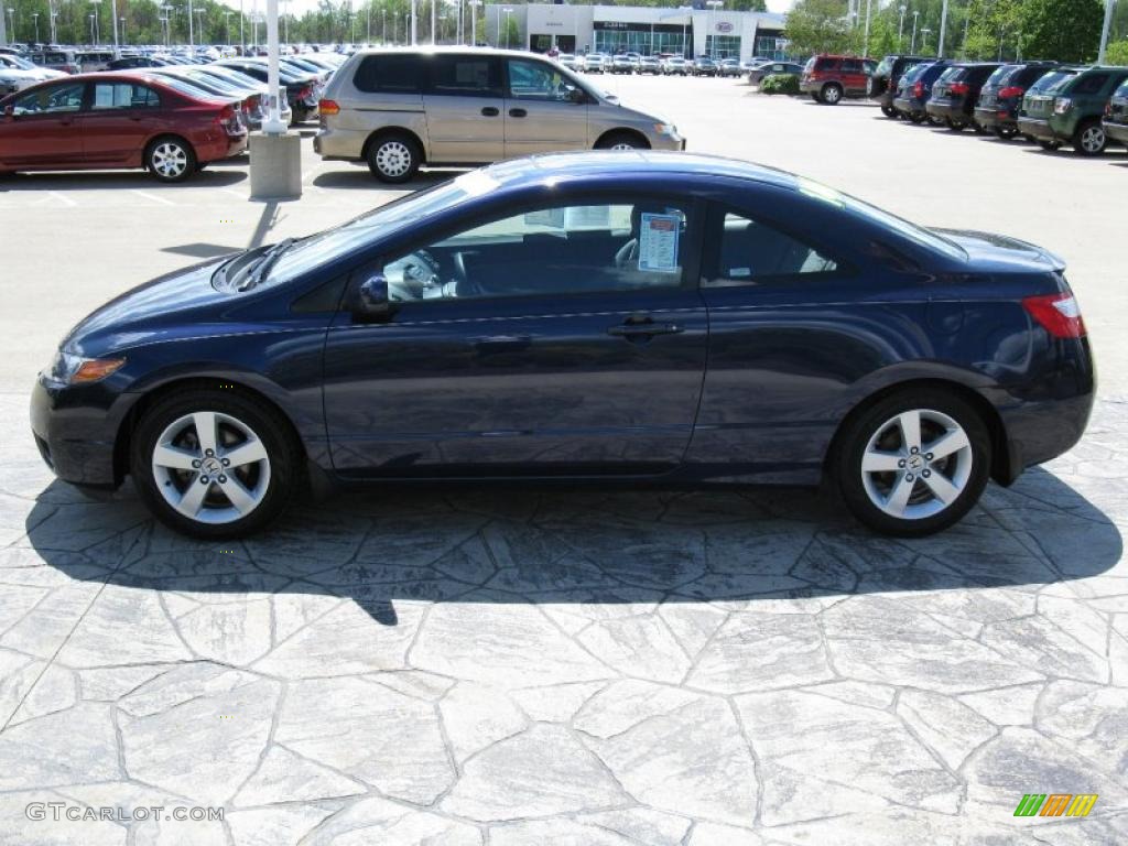 2007 Civic EX Coupe - Royal Blue Pearl / Gray photo #4