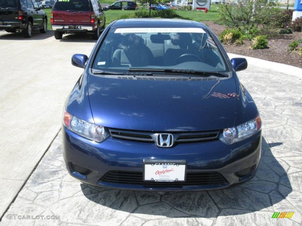 2007 Civic EX Coupe - Royal Blue Pearl / Gray photo #5