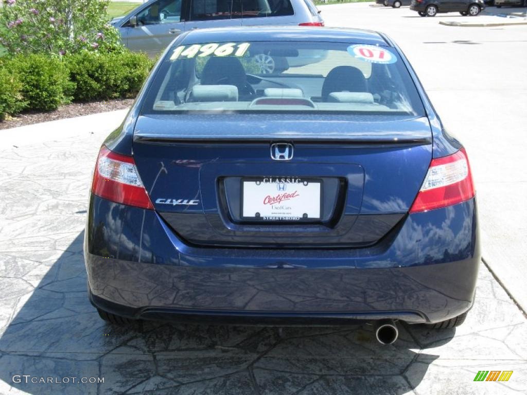 2007 Civic EX Coupe - Royal Blue Pearl / Gray photo #6