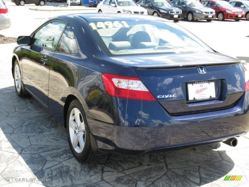 2007 Civic EX Coupe - Royal Blue Pearl / Gray photo #7