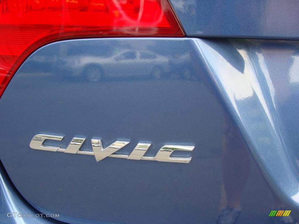 2008 Civic EX-L Sedan - Atomic Blue Metallic / Gray photo #12
