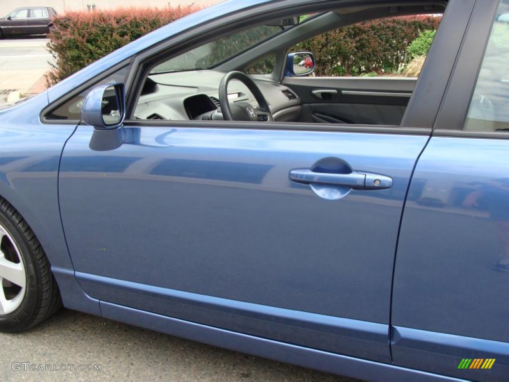 2008 Civic EX-L Sedan - Atomic Blue Metallic / Gray photo #17