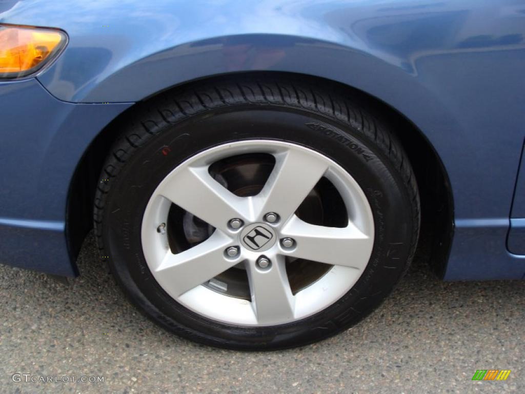 2008 Civic EX-L Sedan - Atomic Blue Metallic / Gray photo #19
