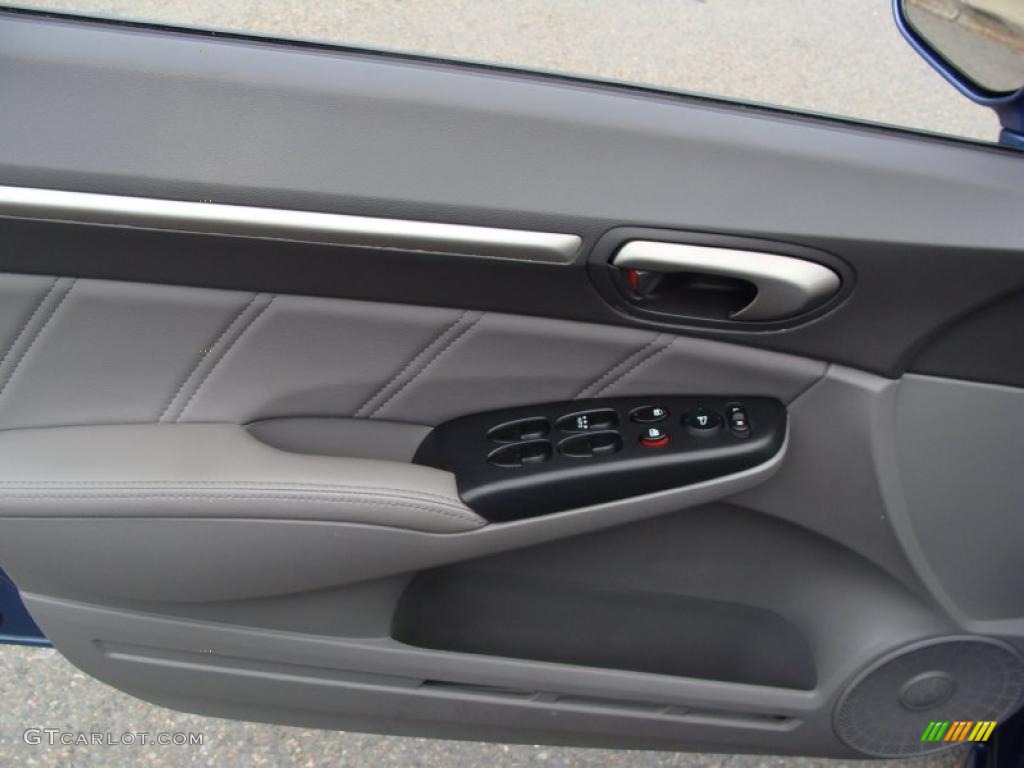 2008 Civic EX-L Sedan - Atomic Blue Metallic / Gray photo #22