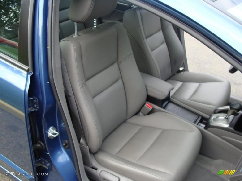 2008 Civic EX-L Sedan - Atomic Blue Metallic / Gray photo #27
