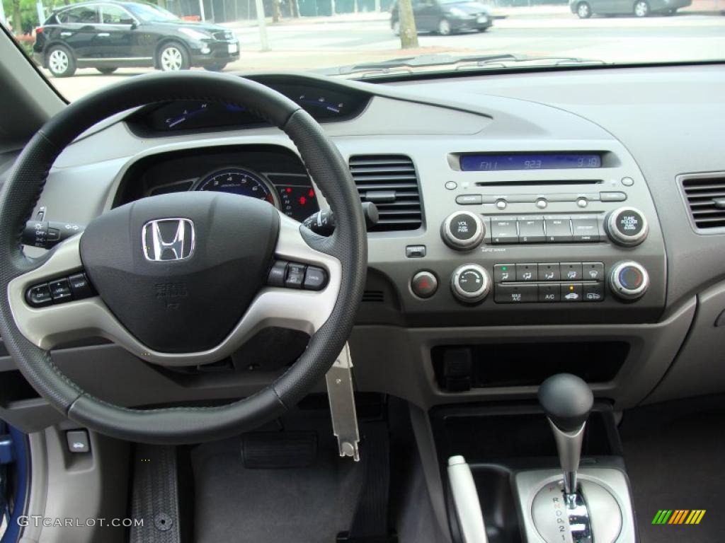 2008 Civic EX-L Sedan - Atomic Blue Metallic / Gray photo #33