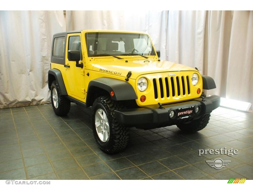2009 Wrangler Rubicon 4x4 - Detonator Yellow / Dark Slate Gray/Medium Slate Gray photo #7