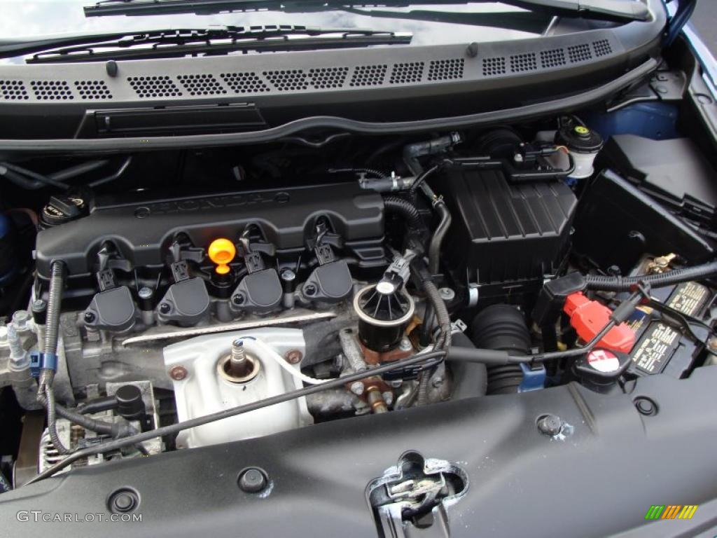 2008 Civic EX-L Sedan - Atomic Blue Metallic / Gray photo #40