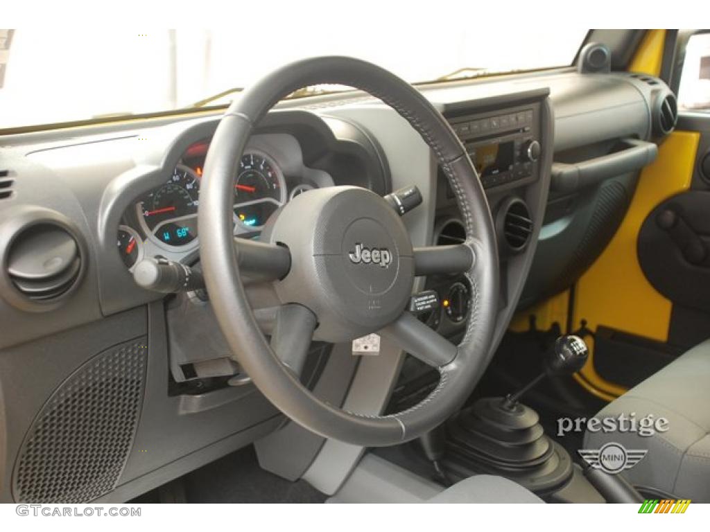 2009 Wrangler Rubicon 4x4 - Detonator Yellow / Dark Slate Gray/Medium Slate Gray photo #14