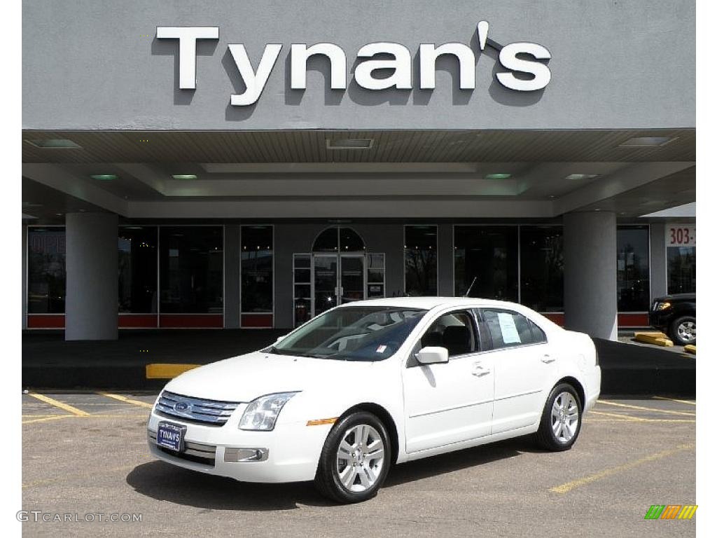 2008 Fusion SEL V6 - White Suede / Charcoal Black photo #1