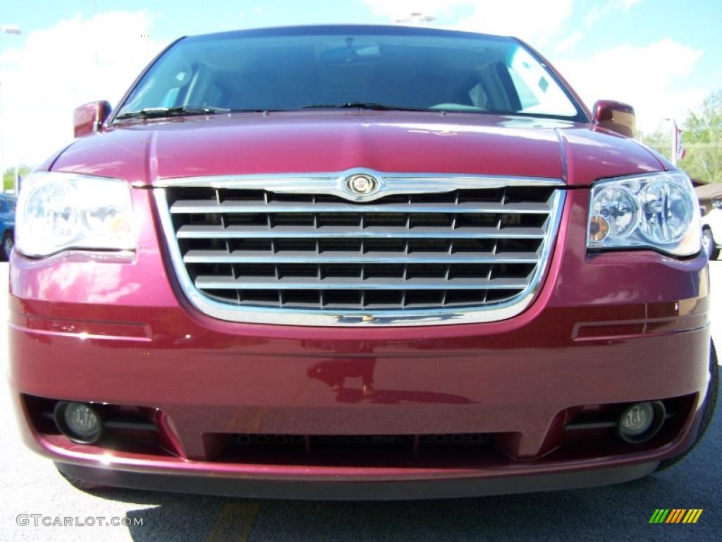 2008 Town & Country Touring - Deep Crimson Crystal Pearlcoat / Medium Slate Gray/Light Shale photo #2