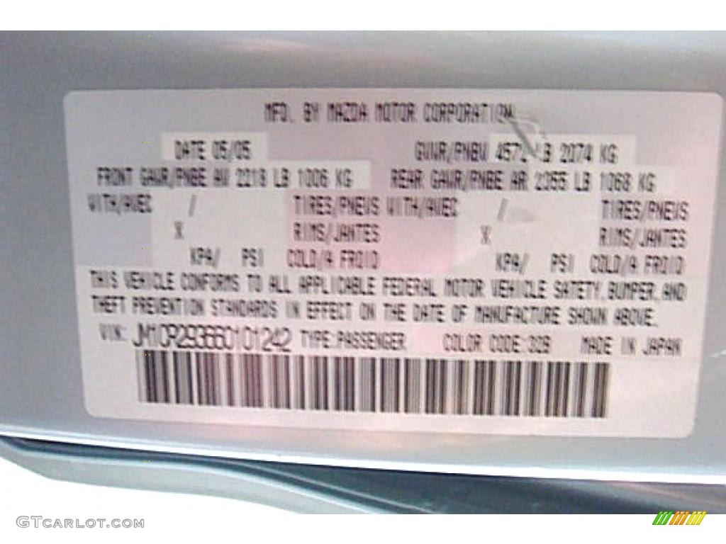 2006 MAZDA5 Sport - Stellar Silver Mica / Black photo #25