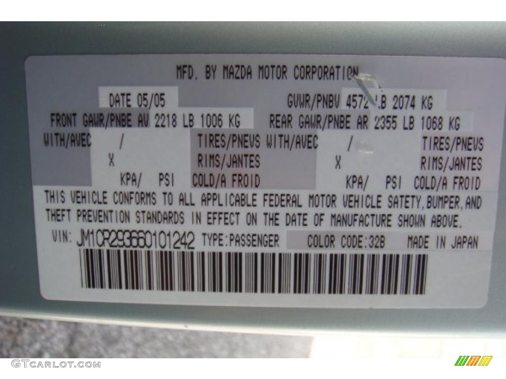 2006 MAZDA5 Sport - Stellar Silver Mica / Black photo #34