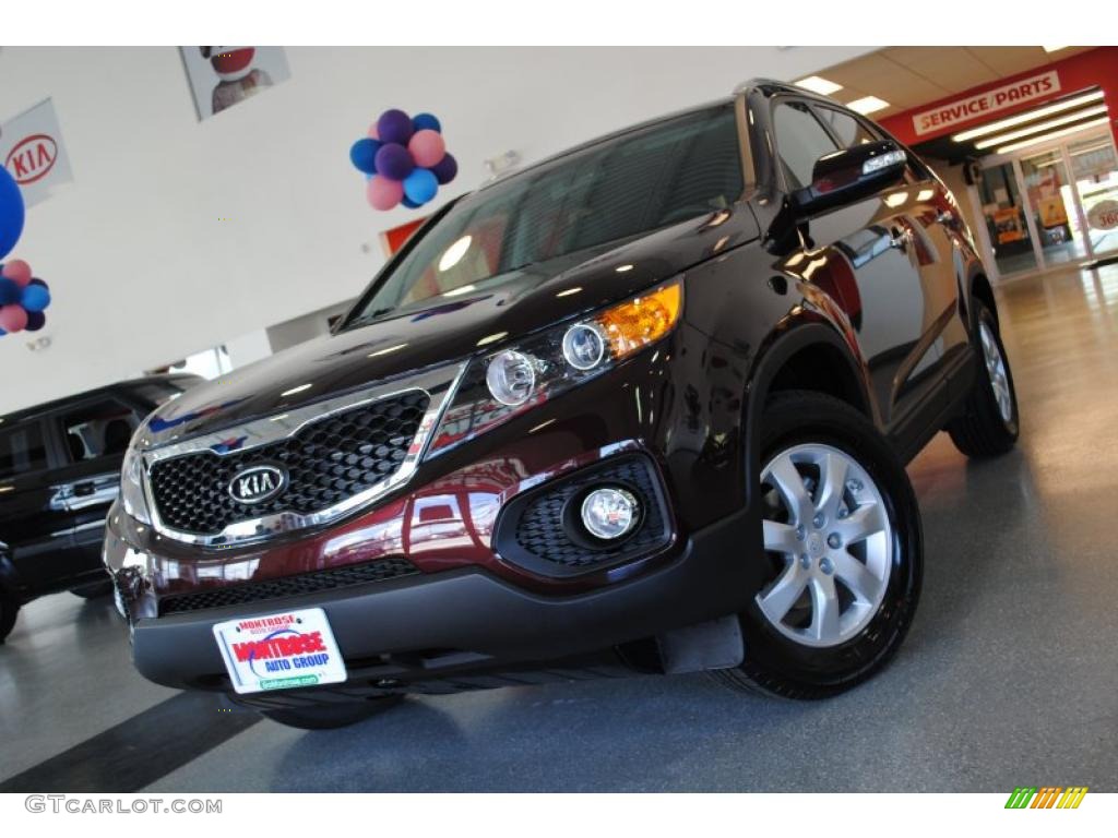 2011 Sorento LX - Dark Cherry / Black photo #2