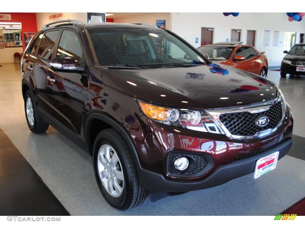 2011 Sorento LX - Dark Cherry / Black photo #10