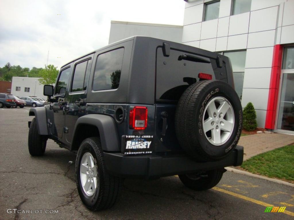 2008 Wrangler Unlimited X 4x4 - Steel Blue Metallic / Dark Slate Gray/Med Slate Gray photo #8