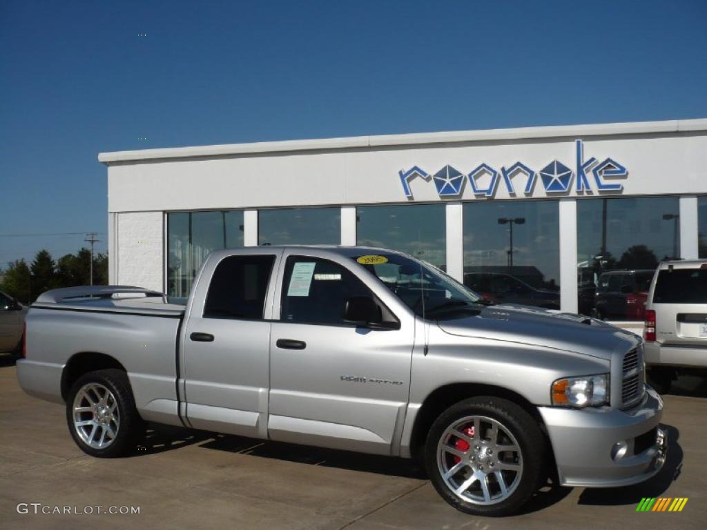 2005 Ram 1500 SRT-10 Quad Cab - Bright Silver Metallic / Dark Slate Gray photo #1