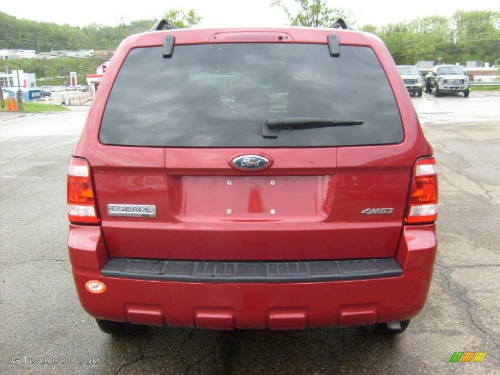 2009 Escape XLT V6 4WD - Sangria Red Metallic / Stone photo #4