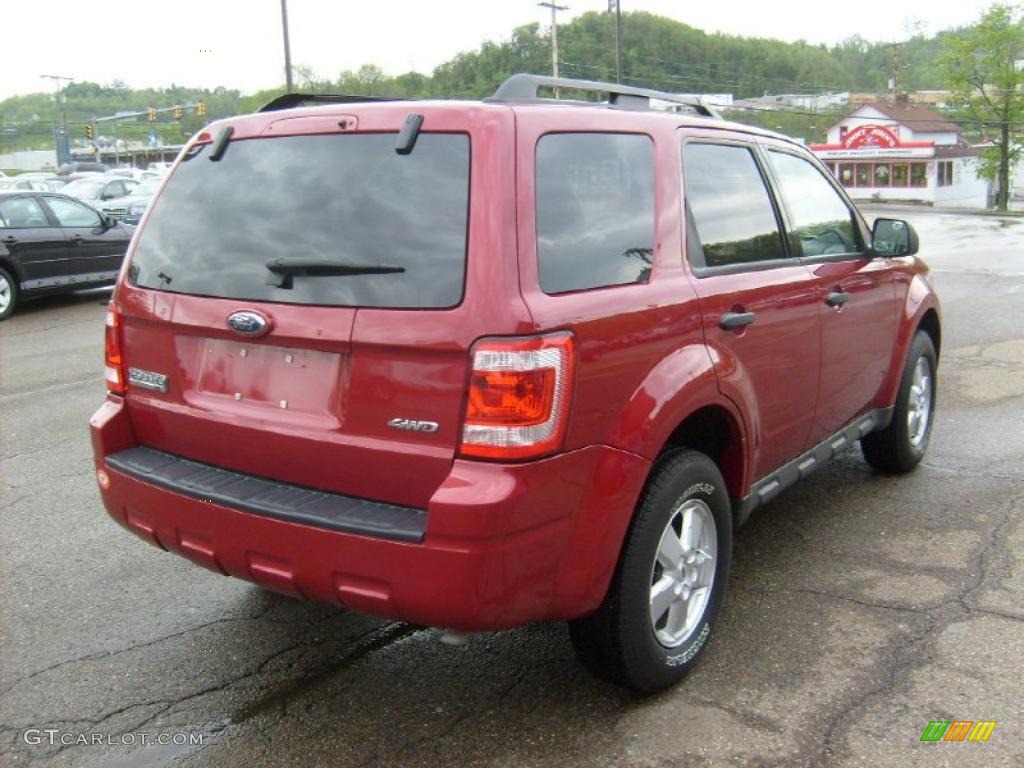 2009 Escape XLT V6 4WD - Sangria Red Metallic / Stone photo #5