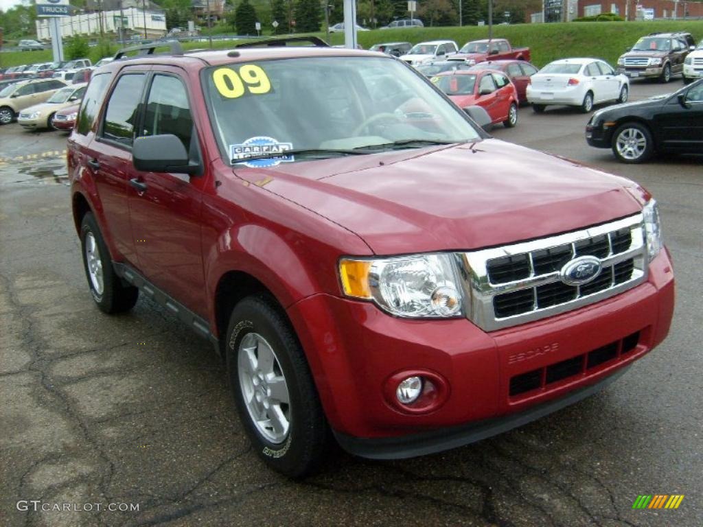 2009 Escape XLT V6 4WD - Sangria Red Metallic / Stone photo #7