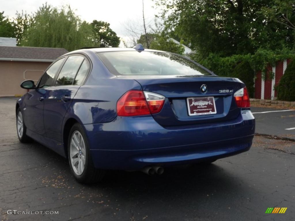 2007 3 Series 328xi Sedan - Montego Blue Metallic / Beige photo #4