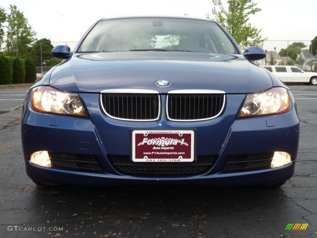 2007 3 Series 328xi Sedan - Montego Blue Metallic / Beige photo #7