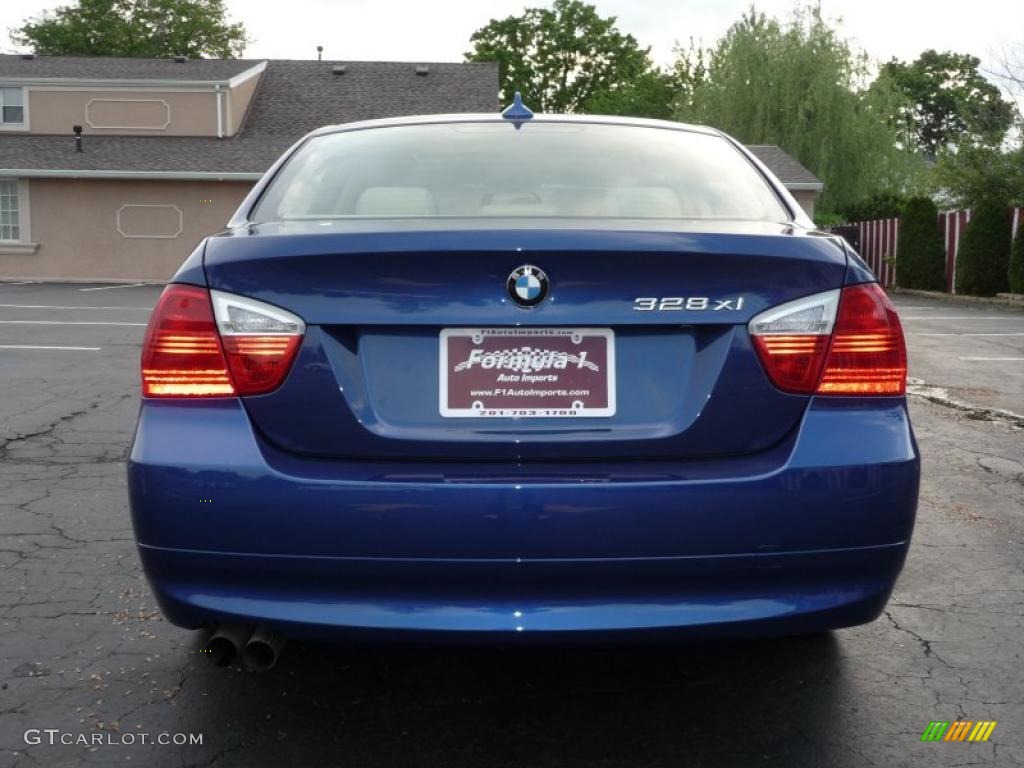 2007 3 Series 328xi Sedan - Montego Blue Metallic / Beige photo #8