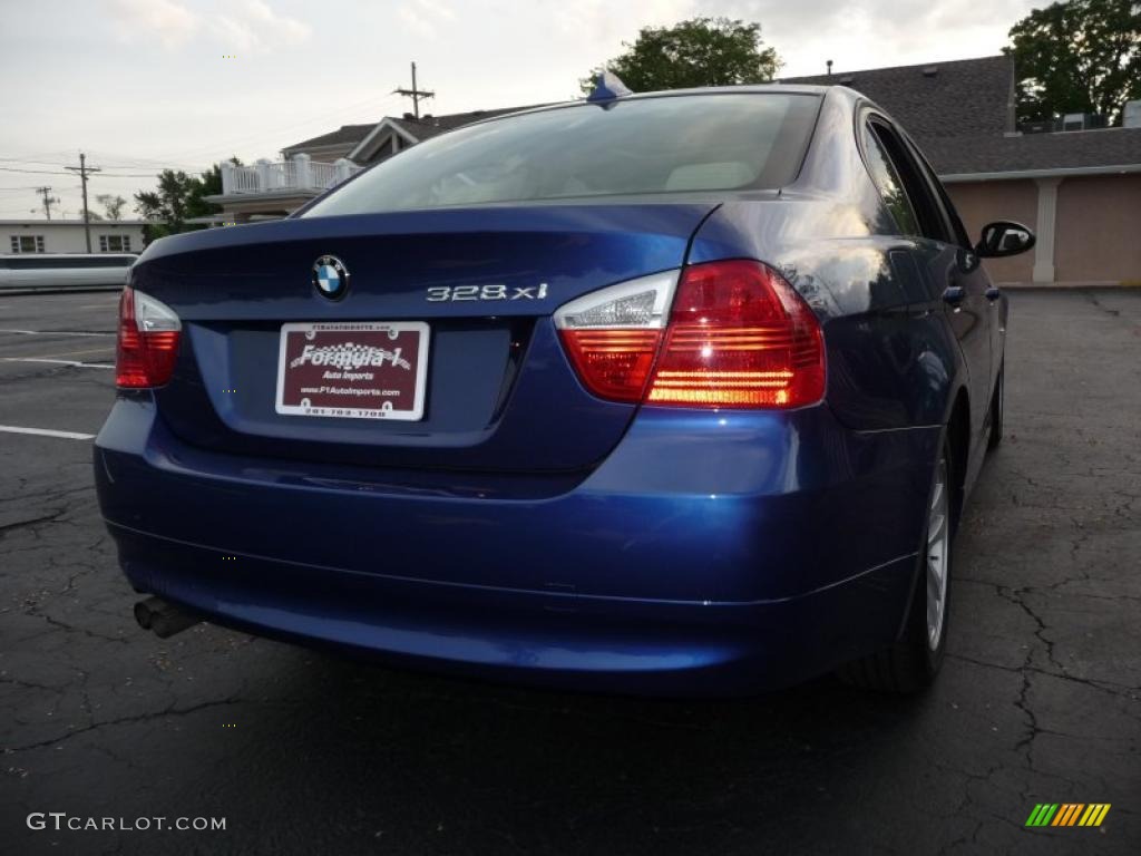 2007 3 Series 328xi Sedan - Montego Blue Metallic / Beige photo #13