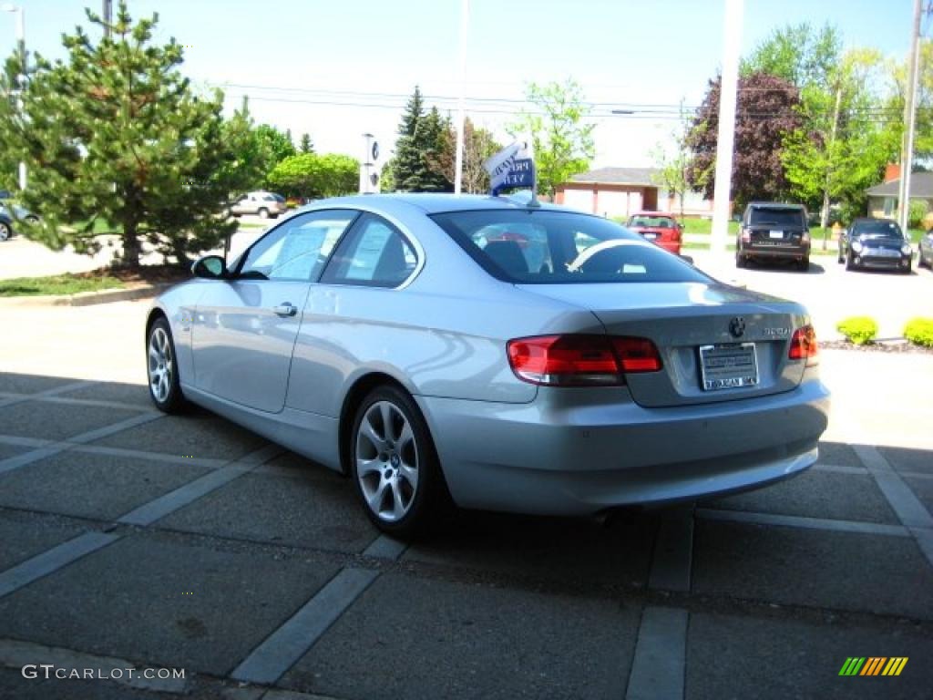 2007 3 Series 328xi Coupe - Titanium Silver Metallic / Terra/Black Dakota Leather photo #5