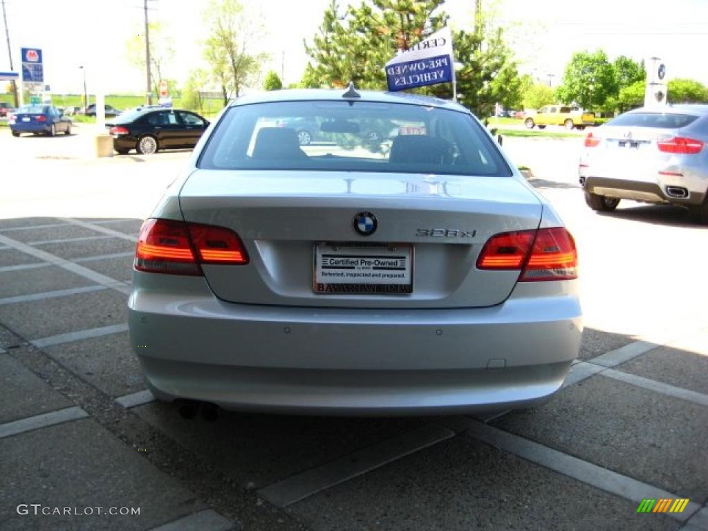 2007 3 Series 328xi Coupe - Titanium Silver Metallic / Terra/Black Dakota Leather photo #6