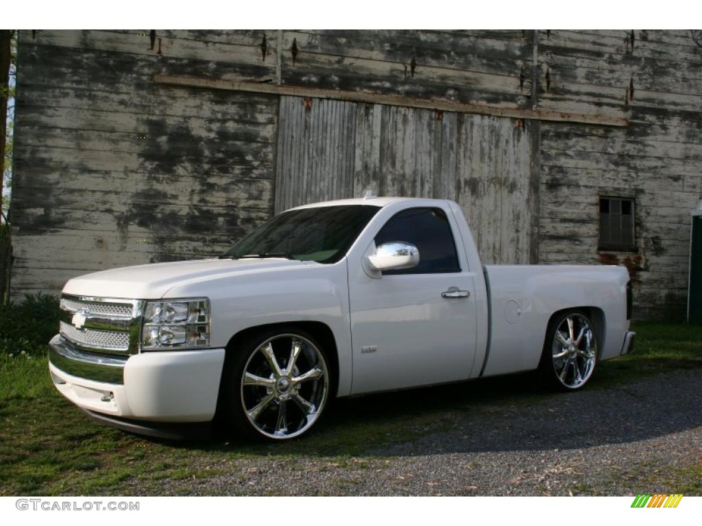 2008 Silverado 1500 LS Regular Cab - Summit White / Dark Titanium photo #1