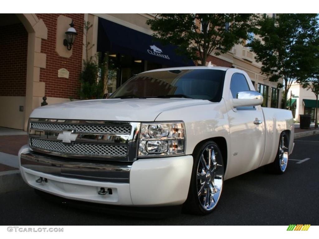 2008 Silverado 1500 LS Regular Cab - Summit White / Dark Titanium photo #3