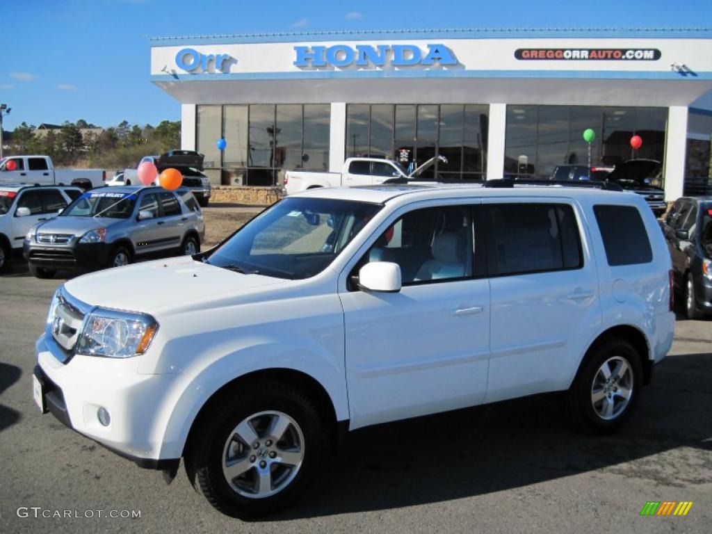 2011 Pilot EX-L - Taffeta White / Gray photo #1