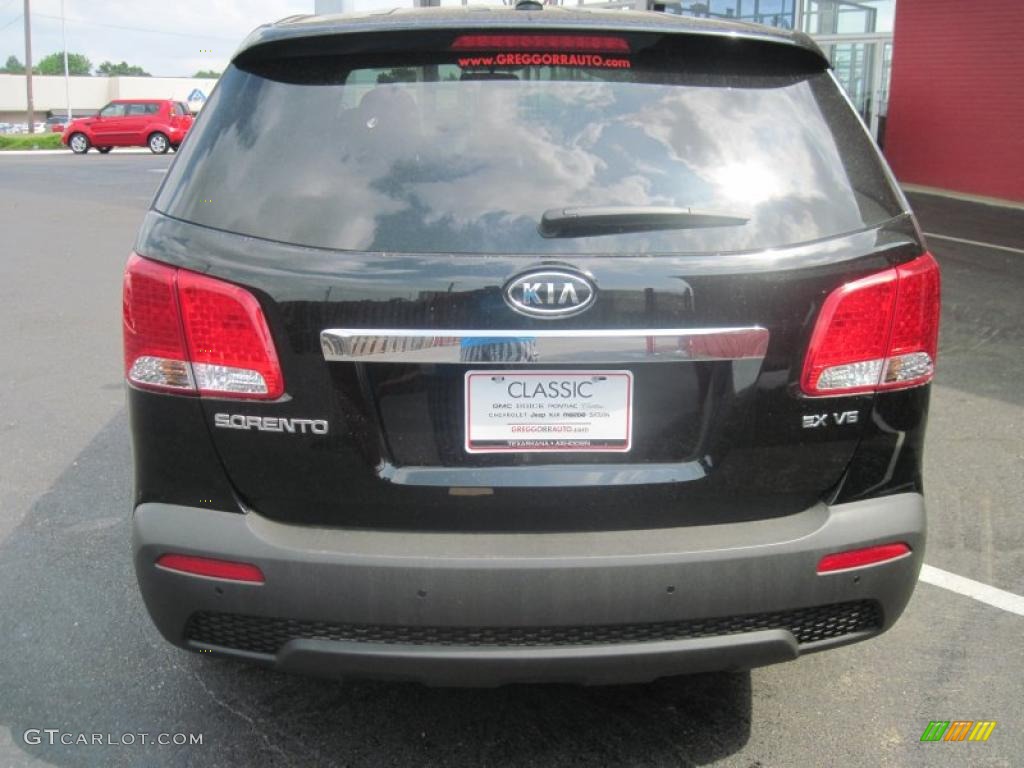 2011 Sorento EX V6 AWD - Ebony Black / Beige photo #6