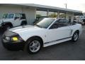 2001 Oxford White Ford Mustang V6 Convertible  photo #1
