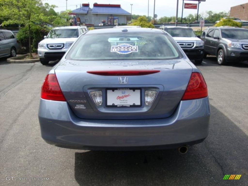 2007 Accord EX-L Sedan - Cool Blue Metallic / Gray photo #3