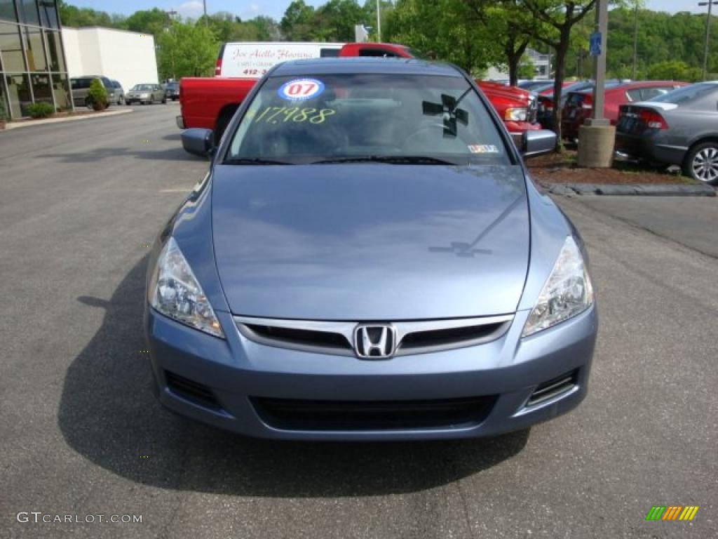 2007 Accord EX-L Sedan - Cool Blue Metallic / Gray photo #6