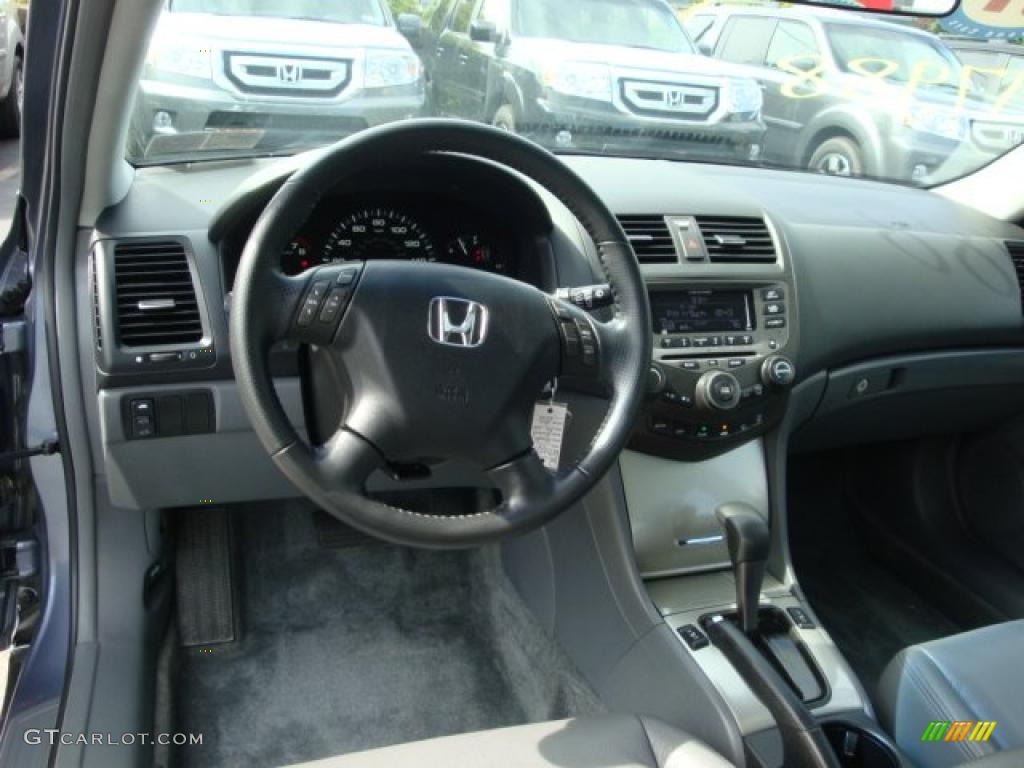 2007 Accord EX-L Sedan - Cool Blue Metallic / Gray photo #10